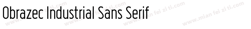 Obrazec Industrial Sans Serif Font字体转换
